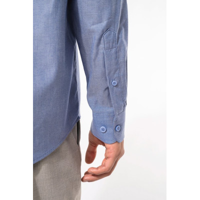 Men's long-sleeved Oxford shirt